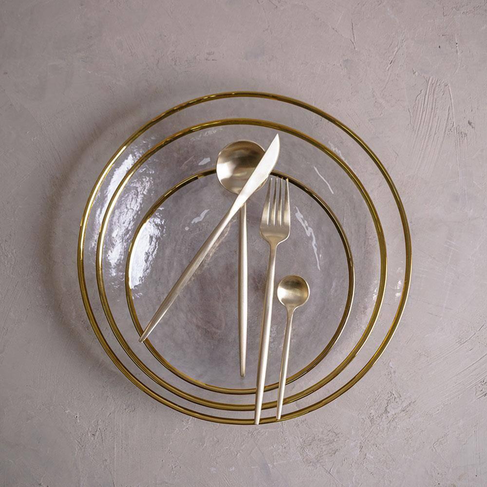 Prato Raso Wolff Agate com Borda Dourada - 26 cm - 4