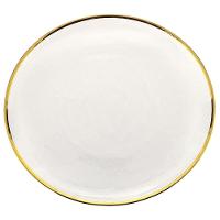 Prato Raso Wolff Agate com Borda Dourada - 26 cm - 1