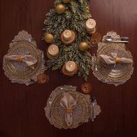 Prato Raso Wolff Agate com Borda Dourada - 26 cm - 8