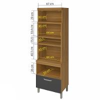 Paneleiro Nesher Princesa 2 Portas 1 Gaveta – 70cm - 3