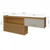 Armário Aéreo Nesher Princesa 2 Portas 4 Prateleiras – 200cm - 2