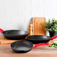 Frigideira Bergner Toledo em Alumínio Forjado com Revestimento em Marble e Fundo de Indução 24 cm – Preta - 9