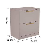 Balcão Duplo Itatiaia Essence com 1 Porta, 1 Gaveta, 1 Prateleira e 80 cm de Largura - Fendi - 3