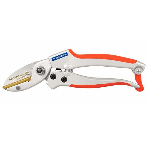 Tesoura de Poda Tramontina Profissional com Ponta Reta e Cabo Ergonômico - Laranja