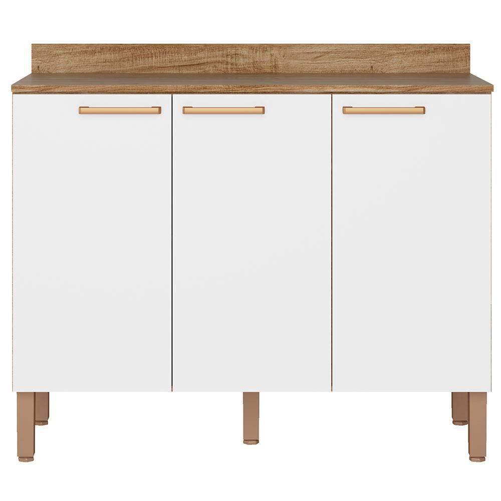 Balcão Triplo Bartira Veneza com 3 Portas e 1 Prateleira - 108,4cm de largura - 1