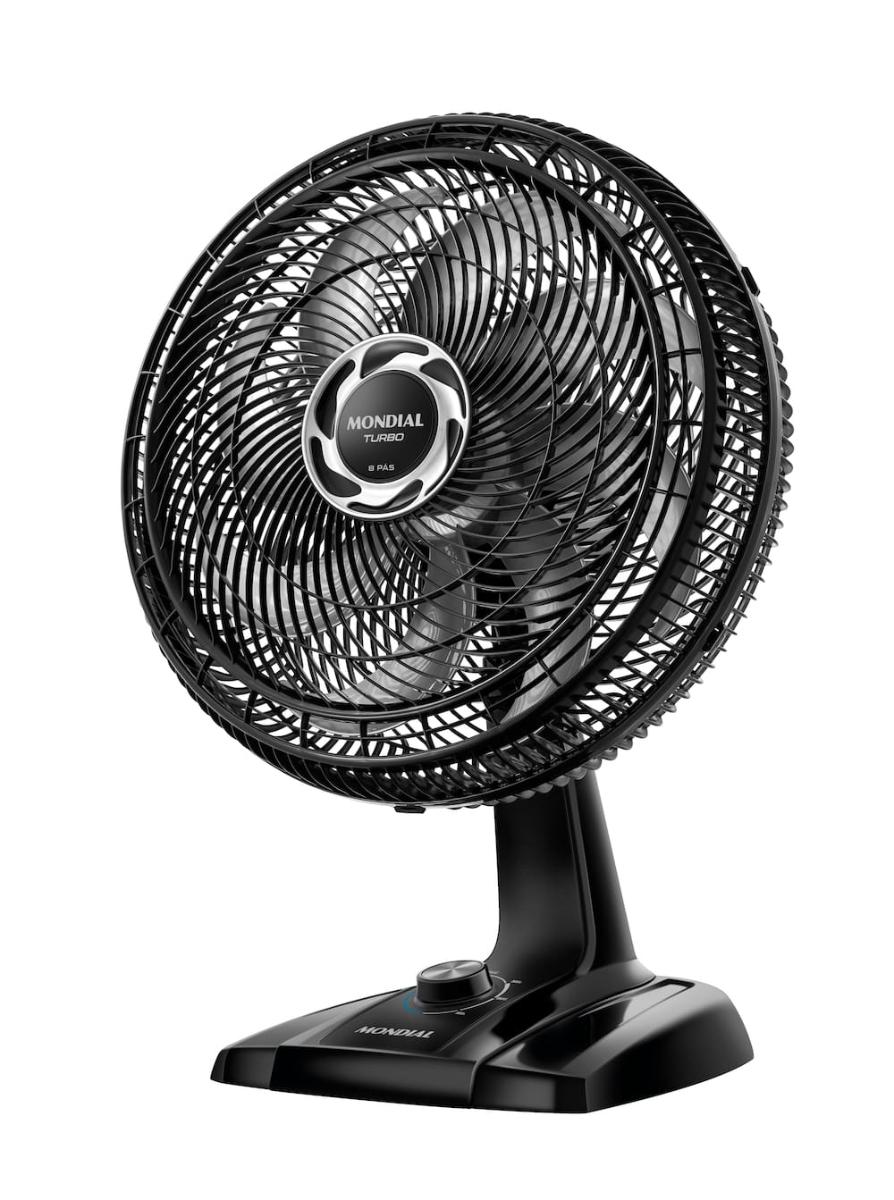 Ventilador de Mesa Mondial Turbo NVT408PB 40cm 8 Pás 3 Velocidades Preto/Prata - 8