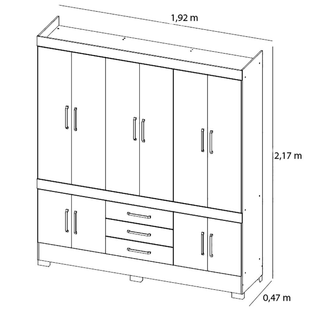 Guarda-Roupa Demóbile New Murano com 10 Portas e 3 Gavetas - 7