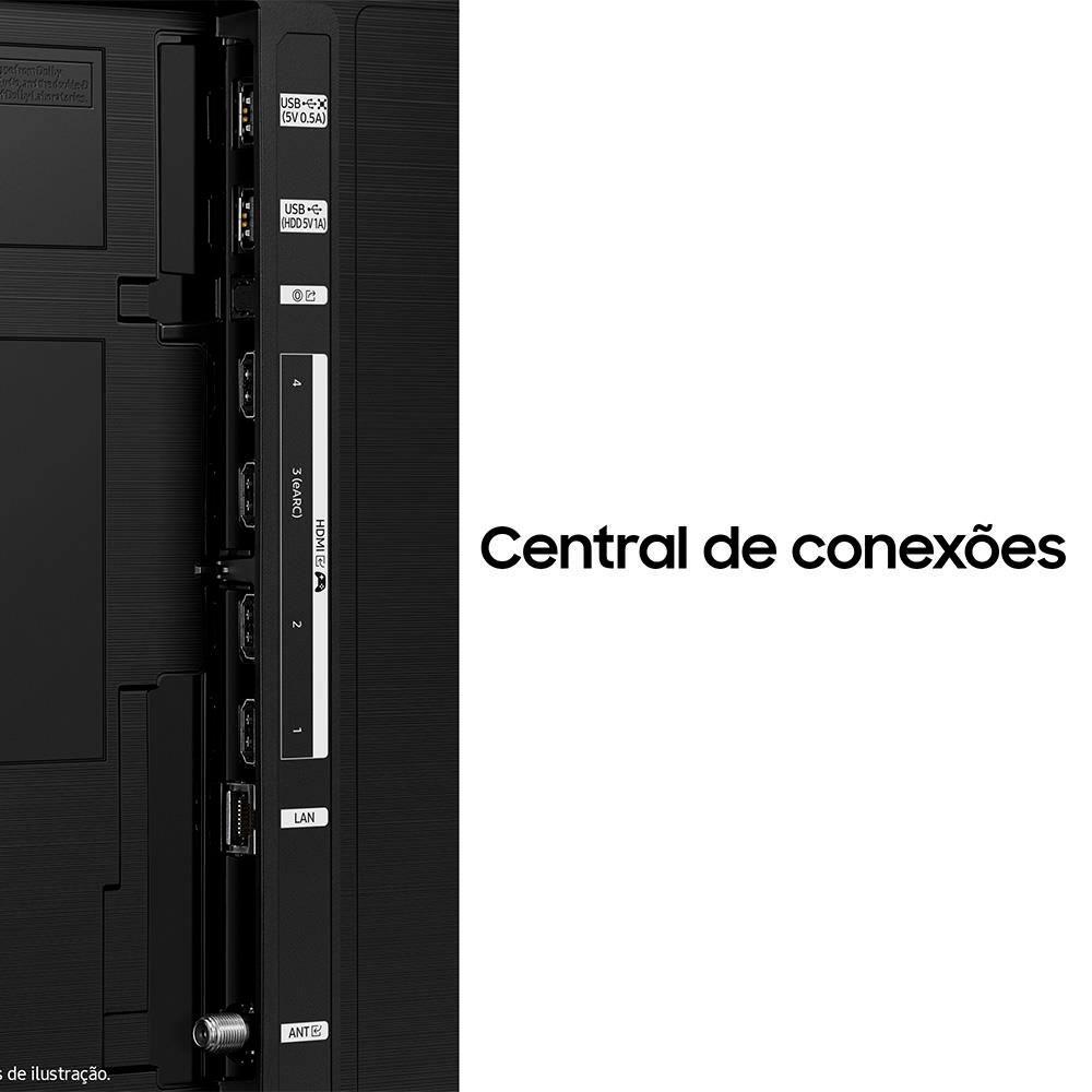 Smart TV 75" QLED 4K Samsung QN75Q70DAGXZD com Pontos Quânticos, Upscaling, Gaming Hub, Design AirSlim, Alexa built in e Painel até 120Hz - 8