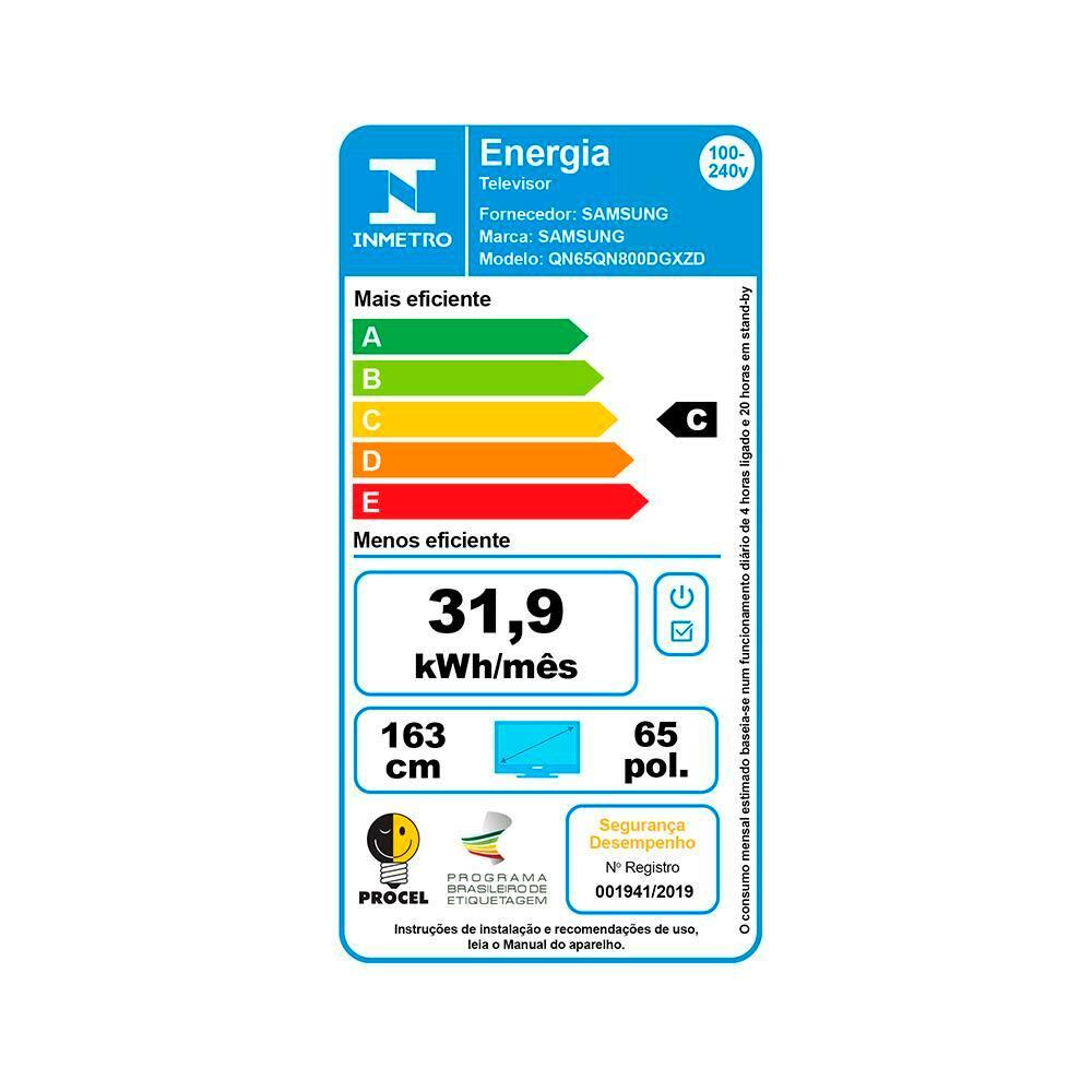 Smart TV 65" Neo QLED 8K Samsung QN65QN800DGXZD Mini LED com Design Infinity One, Dolby Atmos®, Alexa Built in e Painel até 165hz - 9