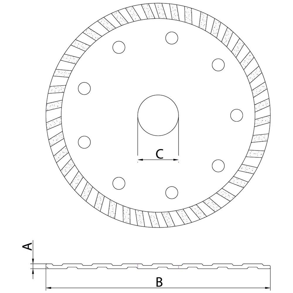 Disco de Corte Diamantado Tramontina Turbo 4.3/8" - 2