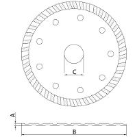 Disco de Corte Diamantado Tramontina Turbo 4.3/8" - 2