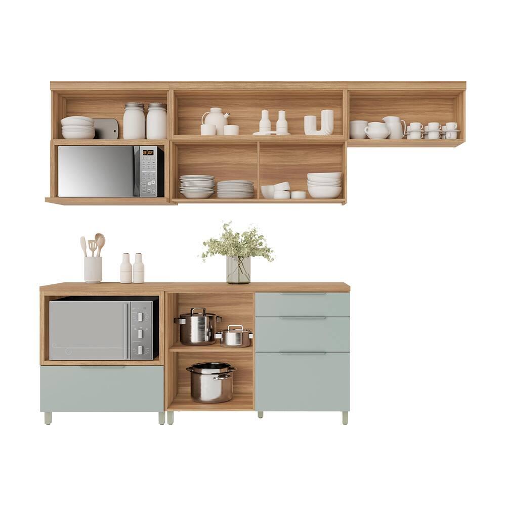 Cozinha Compacta Nesher Marquesa com 4 Portas, 4 Gavetas e 4 Prateleiras – 280cm de Largura - 3