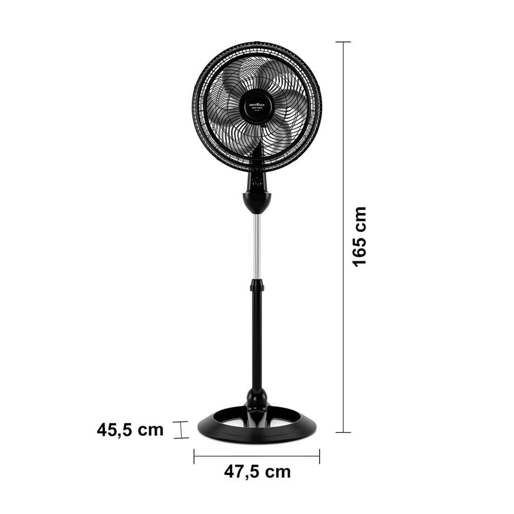 Ventilador de Coluna Britânia BVT466 Maxx Force 40cm com 3 Velocidades, 6 Pás e 160W - Preto - 8