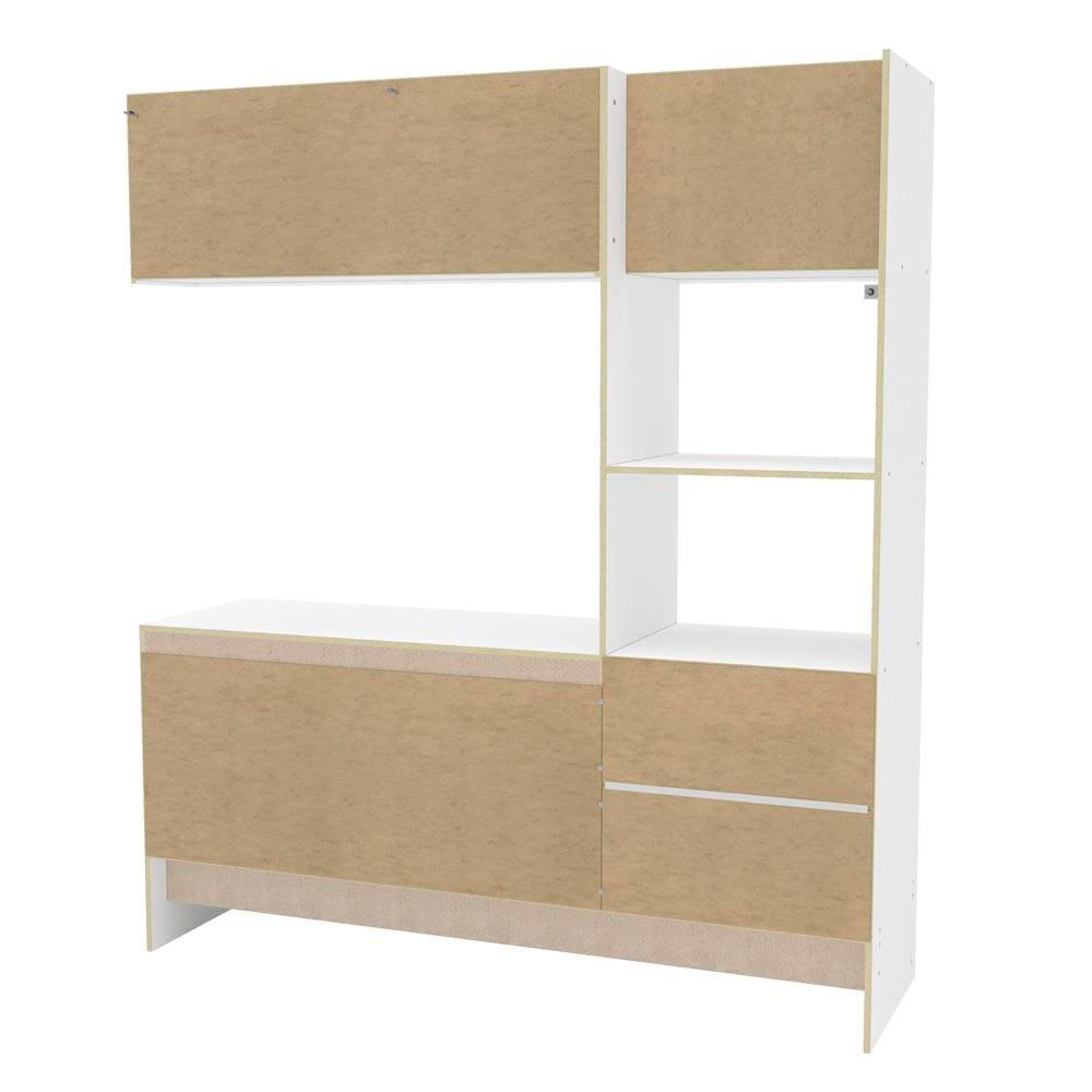 Cozinha Compacta Politorno Mov Evora MDP com 6 portas, 1 Gaveta e 1 Prateleira - 182cm de largura - 7