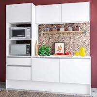Cozinha Compacta Politorno Mov Evora MDP com 6 portas, 1 Gaveta e 1 Prateleira - 182cm de largura - 2