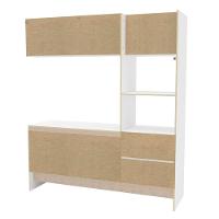 Cozinha Compacta Politorno Mov Evora MDP com 6 portas, 1 Gaveta e 1 Prateleira - 182cm de largura - 7