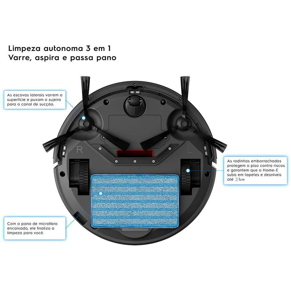 Robô Aspirador de Pó Electrolux Home-E Control Experience ERB20 Bivolt – Cinza/Preto - 5