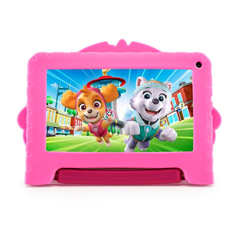 Tablet Infantil 7" Multilaser Patrulha Canina Skye NB422 com Controle Parental, Sistema operacional Android, Wi-Fi e Bluetooth – Preto e Rosa - 1