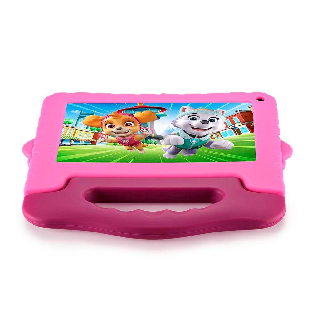 Tablet Infantil 7" Multilaser Patrulha Canina Skye NB422 com Controle Parental, Sistema operacional Android, Wi-Fi e Bluetooth – Preto e Rosa - 7