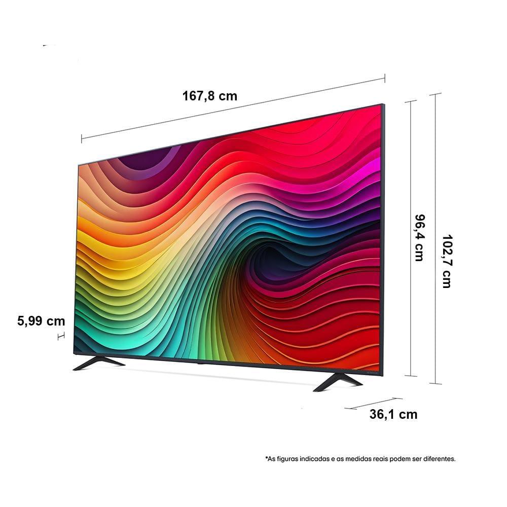 Smart TV 4K 75" LG NanoCell 75NANO80T com Processador a5 Ger7 AI, Hub de Esportes, Alexa/Chromecast integrado, webOS 24 e Controle Smart Magic - 10