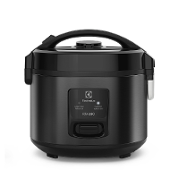 Panela de Arroz Elétrica Electrolux ERC10 Efficient 2 em 1 Visor Glass por Rita Lobo 7 Xícaras - Preto/Inox - 8