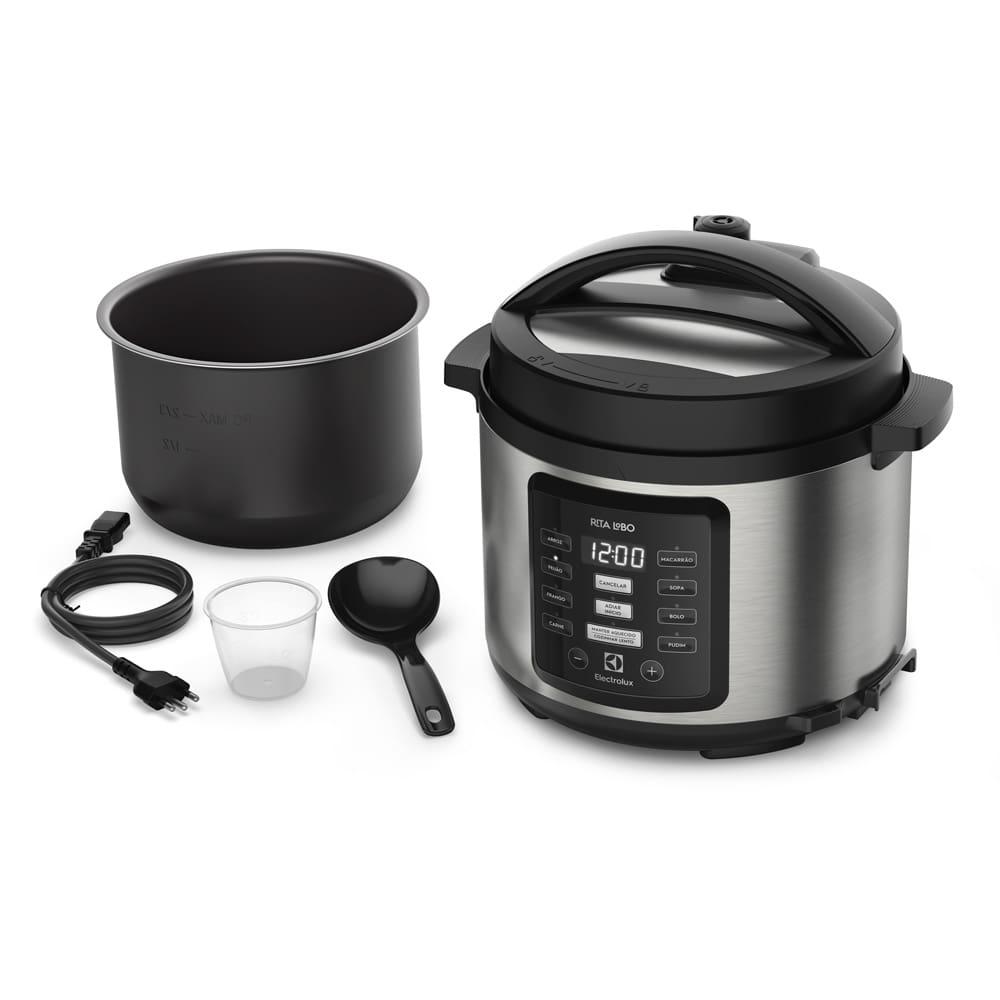 Panela Elétrica de Pressão Electrolux EX PCC15 por Rita Lobo com Display Digital 5L – Inox e Preta - 4