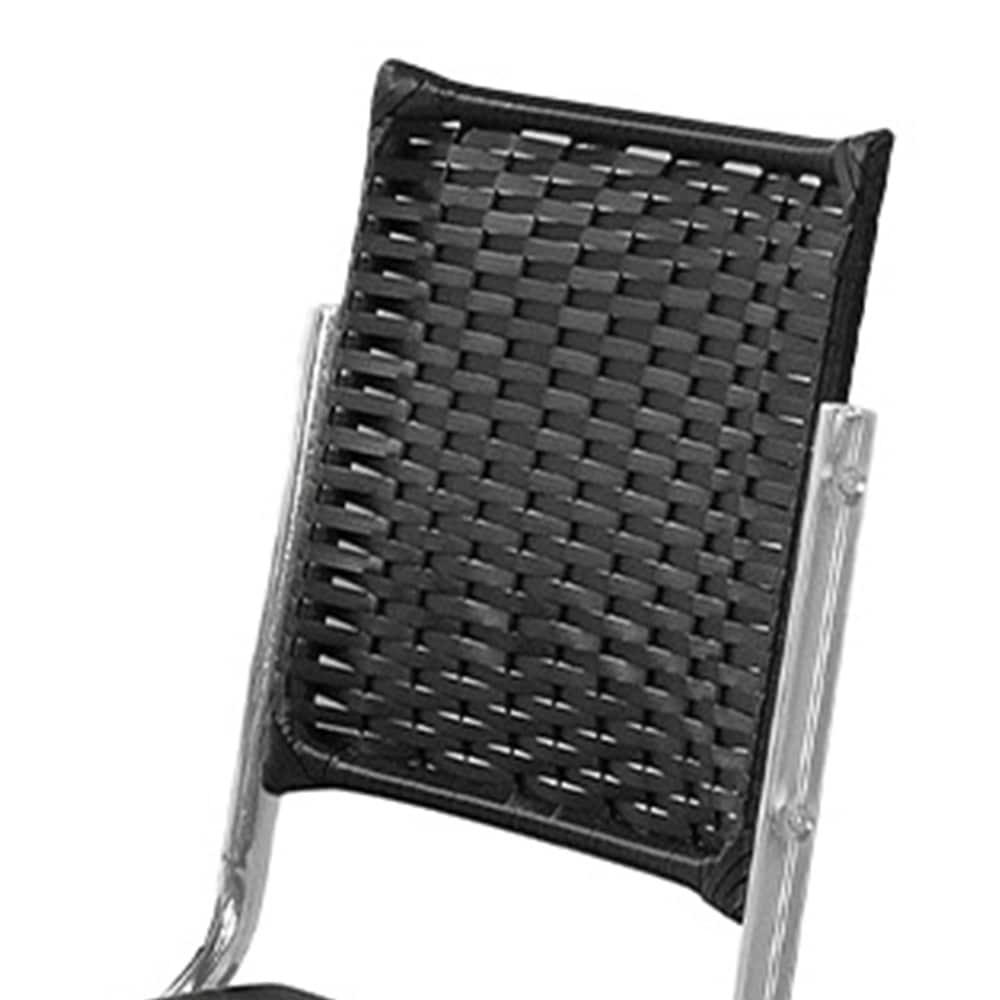 Cadeira de Jantar Aço Nobre Kansas com Encosto em Junco e Assento Estofado Revestido em Suede - 2