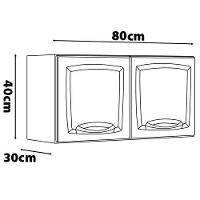 Armário Aéreo Duplo Itatiaia New Premium com 2 Portas - 80cm de largura - 3