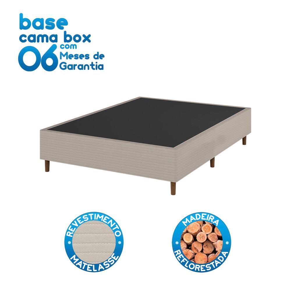 Base Box de Casal Umaflex Milão com Revestimento em Malha 26x138x188cm – Bege - 3