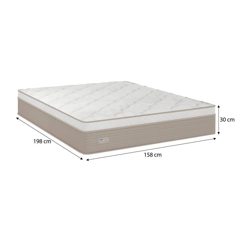Colchão Queen Size Umaflex Milão com Euro Pillow e Molas Ensacadas 30x158x198 – Bege/Branco - 4