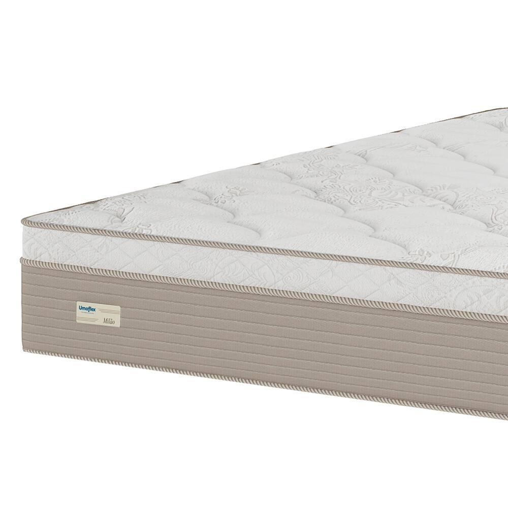 Colchão King Size Umaflex Milão com Euro Pillow e Molas Ensacadas 30x193x203 – Bege/Branco - 2