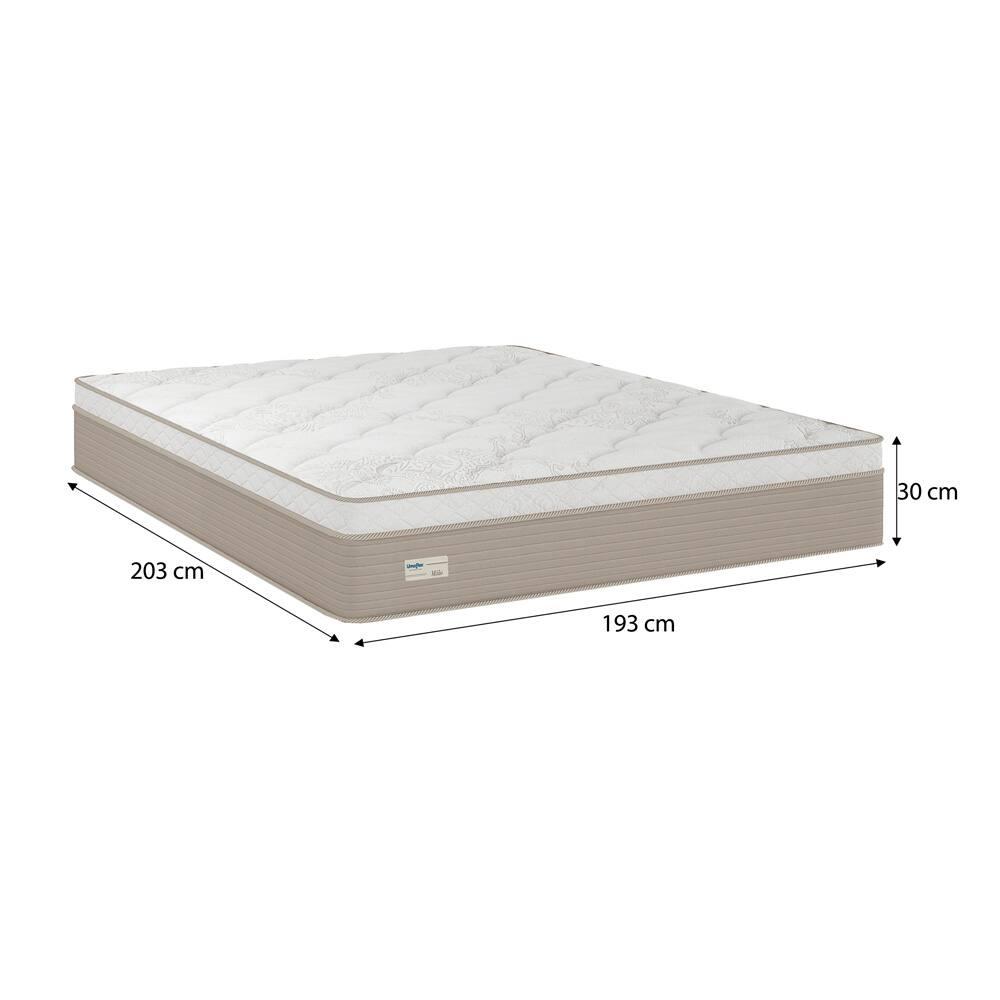 Colchão King Size Umaflex Milão com Euro Pillow e Molas Ensacadas 30x193x203 – Bege/Branco - 4