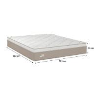 Colchão King Size Umaflex Milão com Euro Pillow e Molas Ensacadas 30x193x203 – Bege/Branco - 4