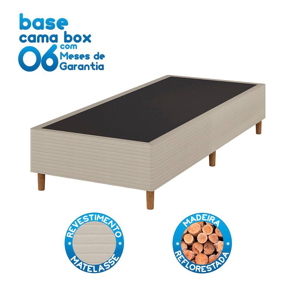 Base Box King Size Umaflex Milão Bipartida com Revestimento em Malha 26x96x203cm – Bege - 3