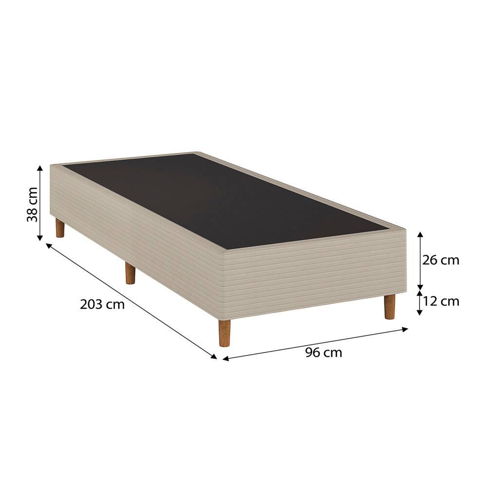 Base Box King Size Umaflex Milão Bipartida com Revestimento em Malha 26x96x203cm – Bege - 4