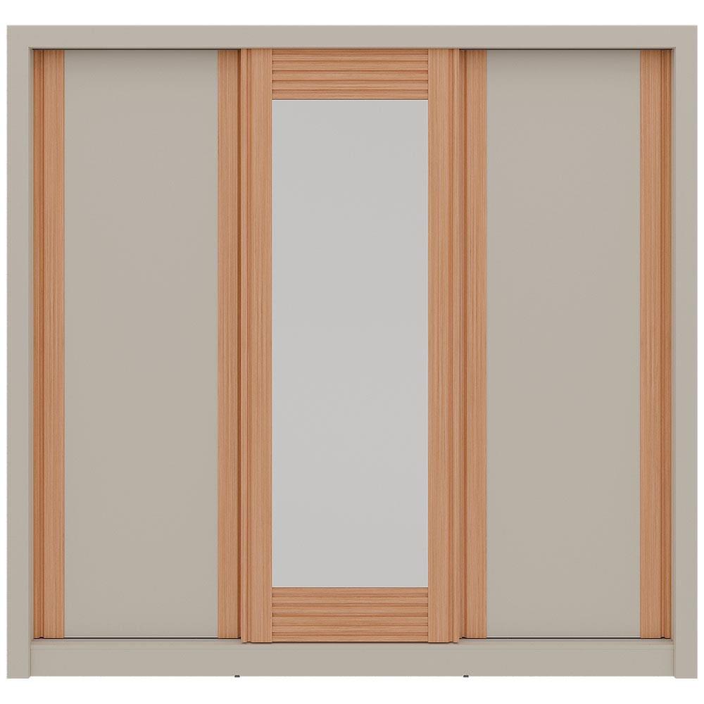 Guarda-Roupa Casal Bartira Village com 3 Portas, 4 Gavetas, Espelho e 243,1 cm de Largura - 4