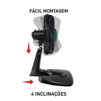 Ventilador de Mesa Arno XTREEM VE95 40cm com 9 pás e 3 velocidades e 160W - Preto / Azul - 3