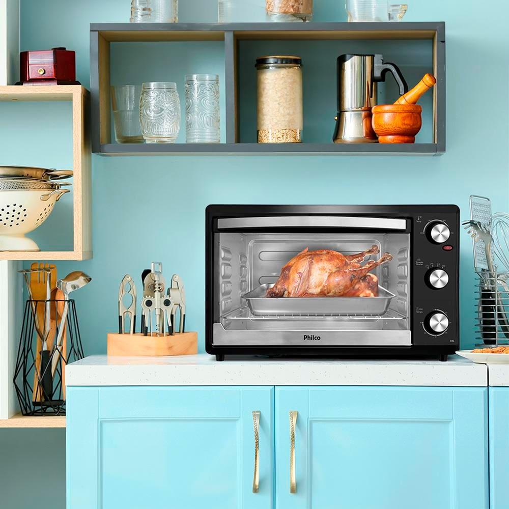 Forno Elétrico Philco PFE44P 44L com Botão Timer de 60 minutos e Dupla resistência – Preto - 7