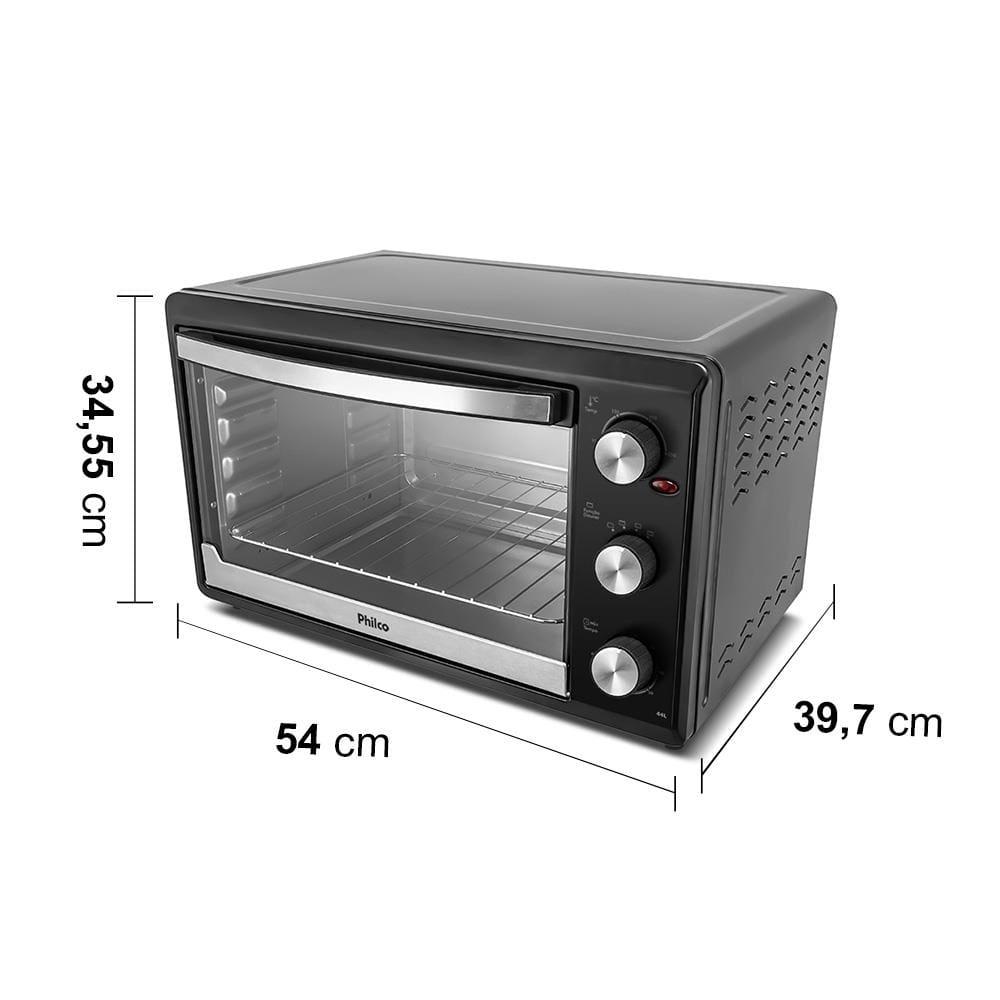 Forno Elétrico Philco PFE44P 44L com Botão Timer de 60 minutos e Dupla resistência – Preto - 8