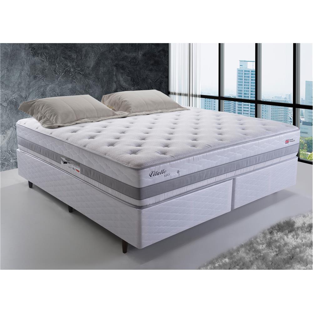 Colchão King Size Herval Vitalle com Molas Maxpring 31x193x203 cm - Cinza - 2