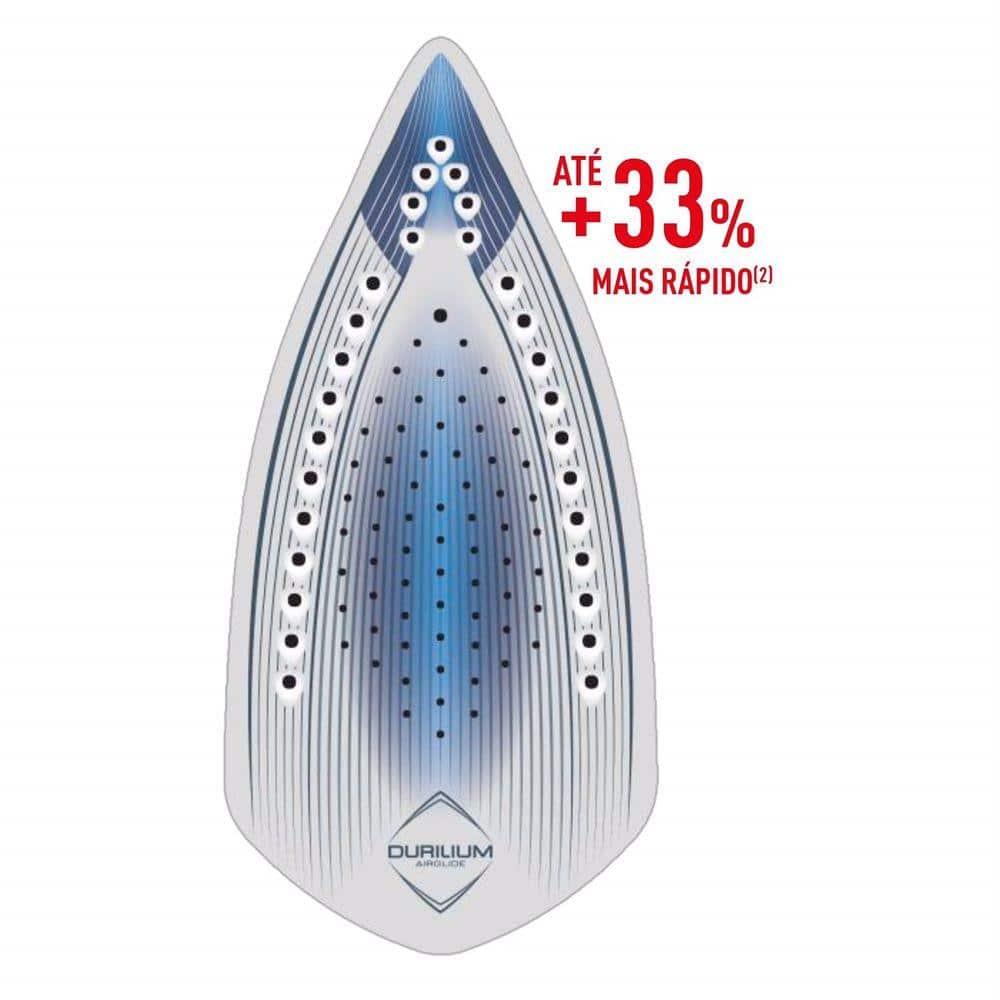 Ferro de Passar a Vapor Arno Ultragliss Plus com Spray e Base Durilium Airglide – Azul - 2