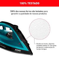 Ferro de Passar a Vapor Arno Ultragliss Plus com Spray e Base Durilium Airglide – Azul - 8
