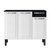 Balcão Itatiaia Rose com 3 Portas e 1 Gaveta - 105 cm de Largura - 6