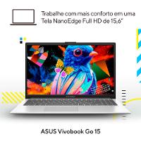 Notebook ASUS Vivobook Go 15 Intel Core i3 N305 8GB RAM 256GB SSD Tela LED Full HD 15,6” Windows 11 Home - E1504GA-NJ434W