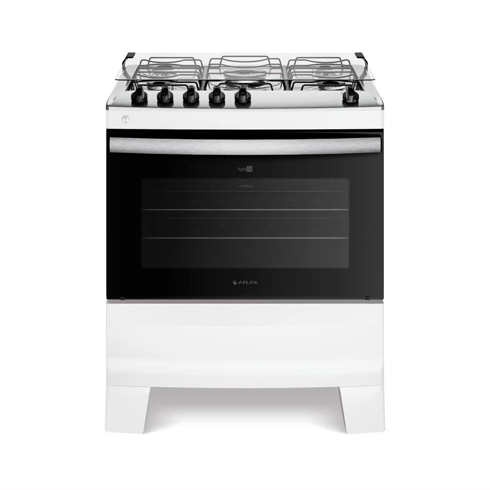 Fogão Atlas 5 Bocas Agile Up com Mesa de Inox, Grade Dupla no Forno e Acendimento automático Bivolt – Branco - 2