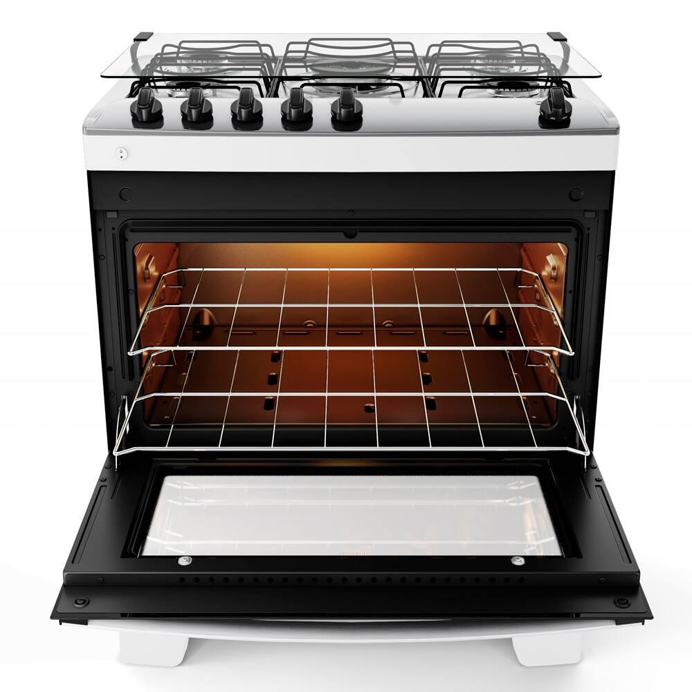 Fogão Atlas 5 Bocas Agile Up com Mesa de Inox, Grade Dupla no Forno e Acendimento automático Bivolt – Branco - 6