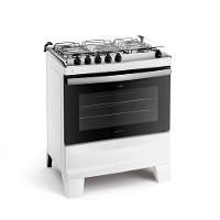 Fogão Atlas 5 Bocas Agile Up com Mesa de Inox, Grade Dupla no Forno e Acendimento automático Bivolt – Branco - 1