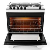 Fogão Atlas 5 Bocas Agile Up com Mesa de Inox, Grade Dupla no Forno e Acendimento automático Bivolt – Branco - 6