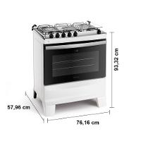 Fogão Atlas 5 Bocas Agile Up com Mesa de Inox, Grade Dupla no Forno e Acendimento automático Bivolt – Branco - 8