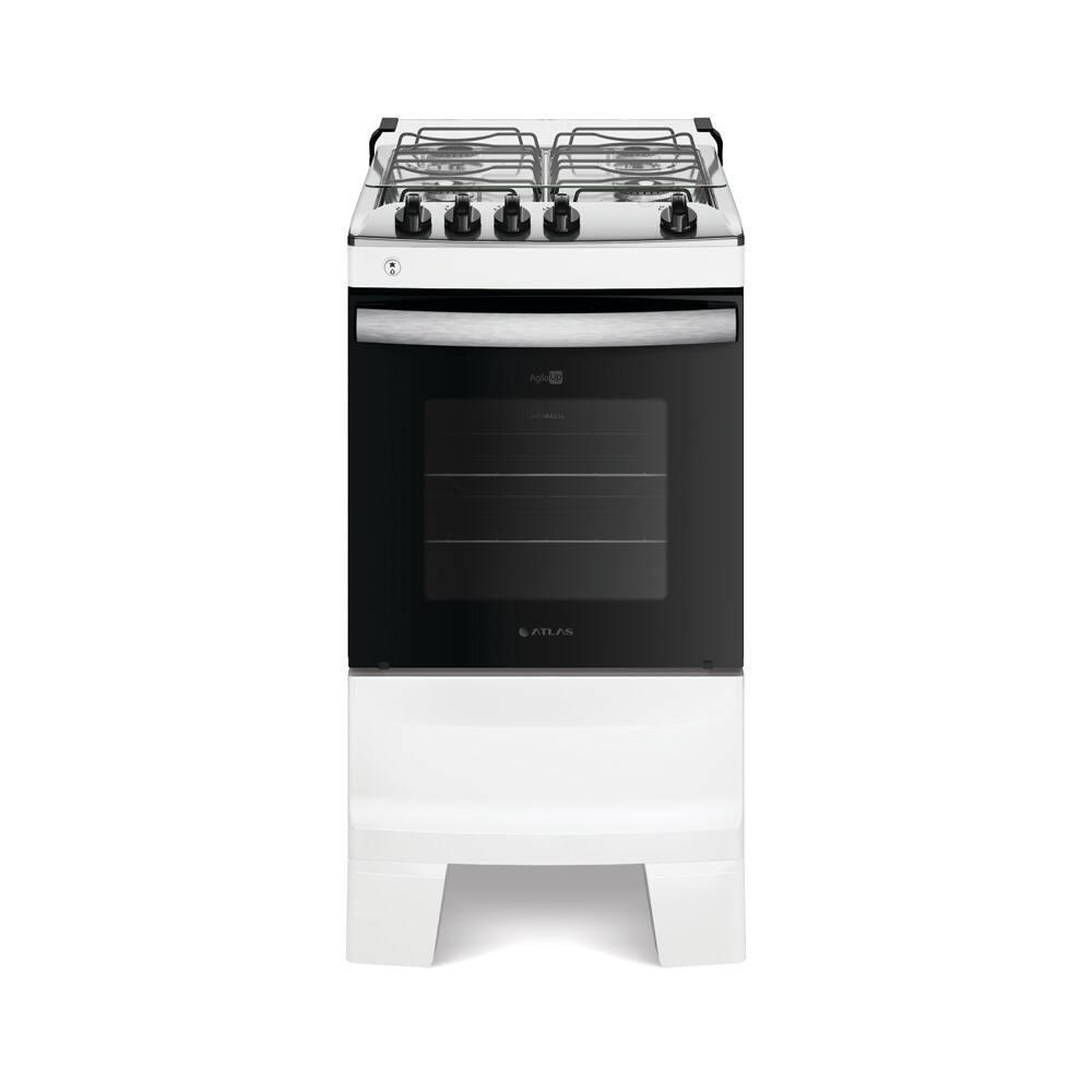 Fogão Atlas 4 Bocas Agile Up com Mesa de Inox, Grade Dupla no Forno e Acendimento automático Bivolt - Branco - 2